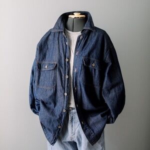 Vintage 90's Bugle Boy Denim - Fleece Lined - Jacket - Men's Large